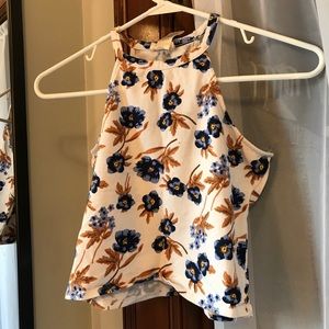 Cropped flower tank